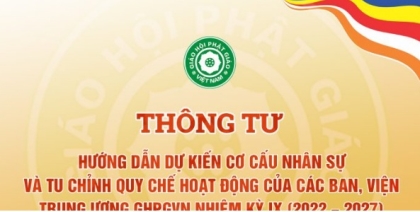 Thông tư: Hướng dẫn dự kiến cơ cấu nhân sự và tu chỉnh Quy chế hoạt động của các Ban, Viện Trung ương GHPGVN nhiệm kỳ IX (2022 – 2027)